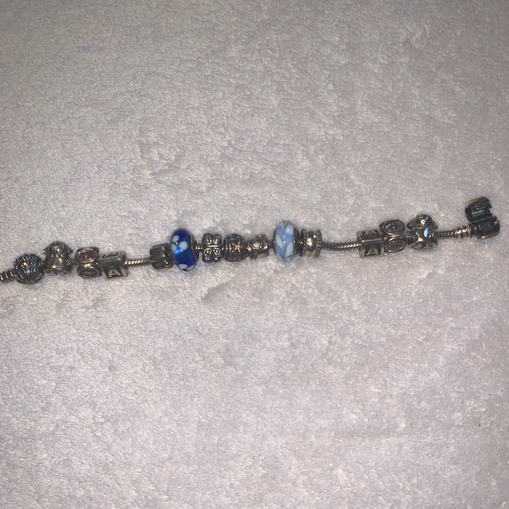 Pandora bracelet and 14 charms